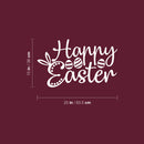 Vinyl Wall Art Decal - Happy Easter - 15" x 25" - Trendy Inspirational Lovely Season Quote Sticker For Home Kids Room Playroom Playground Classroom Daycare Living Room Decor 4