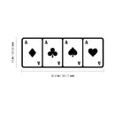 Vinyl Wall Art Decal - Four Cards - 13" x 35.5" - Modern Card Deck Design Sticker For Home Office Bedroom Living Room Games Casino Theme Party Store Decor 4