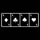 Vinyl Wall Art Decal - Four Cards - 13" x 35.5" - Modern Card Deck Design Sticker For Home Office Bedroom Living Room Games Casino Theme Party Store Decor 1