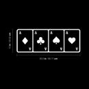 Vinyl Wall Art Decal - Four Cards - 13" x 35.5" - Modern Card Deck Design Sticker For Home Office Bedroom Living Room Games Casino Theme Party Store Decor 4