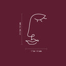 Vinyl Wall Art Decal - Eye Lines - 24.5" x 17" - Trendy Spiritual Good Vibes One Line Design Sticker For Home Office Bedroom Closet Living Room Window Decor 4