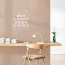 Vinyl Wall Art Decal - Invest In Yourself & Believe In Yourself - 20.5" x 20" - Trendy Inspiring Self Esteem Quote Sticker For Home Closet Bedroom Coffee Shop School Decor 3