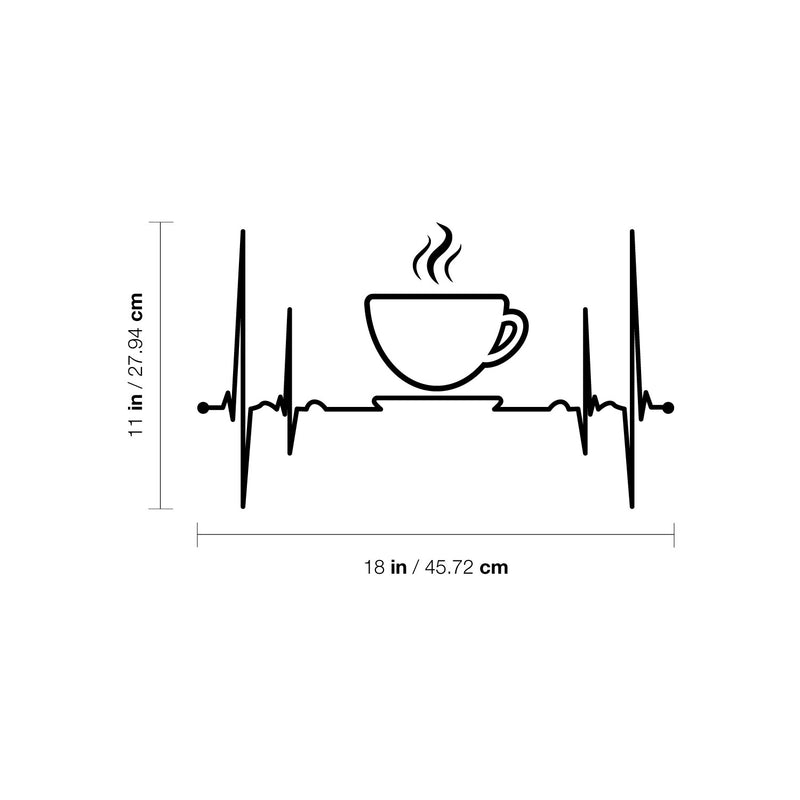 Vinyl Wall Art Decal - Coffee Pulse - 11" x 18" - Modern Inspirational Caffeine Lovers Quote Sticker For Home Office Kitchen Coffee Shop Restaurant Decor 4