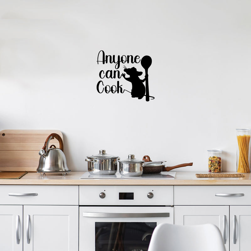 Vinyl Wall Art Decal - Anyone Can Cook - Modern Inspiring Funny Cool Design Sticker For Home Dining Room Kitchen Office Coffee Shop Restaurant Coffee Shop Storefront Deco 2