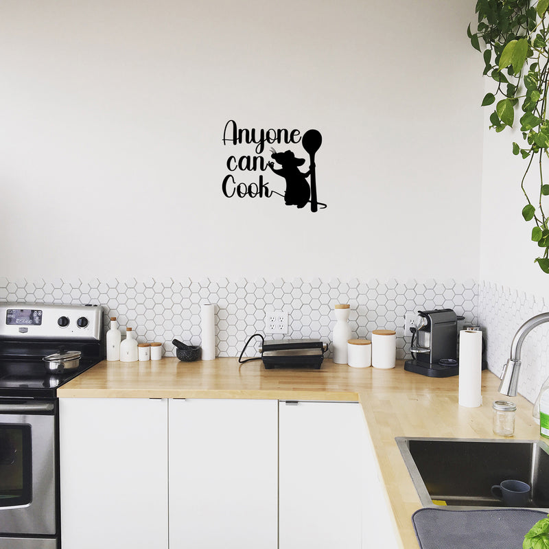 Vinyl Wall Art Decal - Anyone Can Cook - 15" x 17" - Modern Inspiring Funny Cool Design Sticker For Home Dining Room Kitchen Office Coffee Shop Restaurant Coffee Shop Storefront  Deco 3