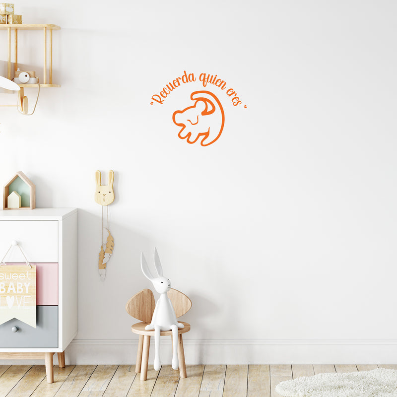 Vinyl Wall Art Decal - Recuerda Quien Eres / Remember Who You Are - Trendy Inspiring Lovely Design Spanish Quote Sticker For Home Bedroom Closet Playroom Playground Daycare Decor 3