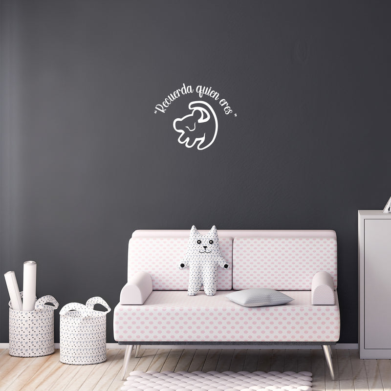 Vinyl Wall Art Decal - Recuerda Quien Eres / Remember Who You Are - 17" x 21" - Trendy Inspiring Lovely Design Spanish Quote Sticker For Home Bedroom Closet Playroom Playground Daycare Decor 3