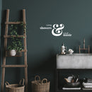 Vinyl Wall Art Decal - Long Showers And Loud Music - 7" x 18" - Trendy Inspirational Funny Lovely Quote Sticker For Home Bedroom Closet Bathroom Restroom Washing Space Decor 3