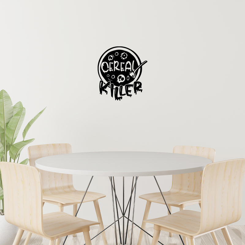 Vinyl Wall Art Decal - Cereal Killer - 12" x 11" - Trendy Funny Adult Joke Quote Sticker For Home Bedroom Family Room Kitchen Dining Room Restaurant Decor 3