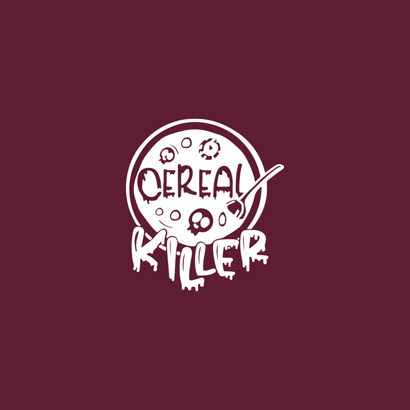 Vinyl Wall Art Decal - Cereal Killer - 12" x 11" - Trendy Funny Adult Joke Quote Sticker For Home Bedroom Family Room Kitchen Dining Room Restaurant Decor 1