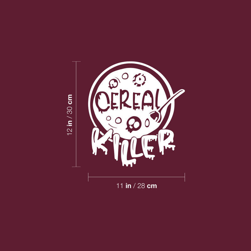 Vinyl Wall Art Decal - Cereal Killer - 12" x 11" - Trendy Funny Adult Joke Quote Sticker For Home Bedroom Family Room Kitchen Dining Room Restaurant Decor 4