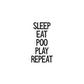 Vinyl Wall Art Decal - Eat Sleep Play Poop Repeat - Modern Inspirational Cute Quote Sticker For Children Bedroom Home Baby Nursery Daycare Kids Room Decor 1