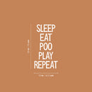 Vinyl Wall Art Decal - Eat Sleep Play Poop Repeat - 30" x 16" - Modern Inspirational Cute Quote Sticker For Children Bedroom Home Baby Nursery Daycare Kids Room Decor 4