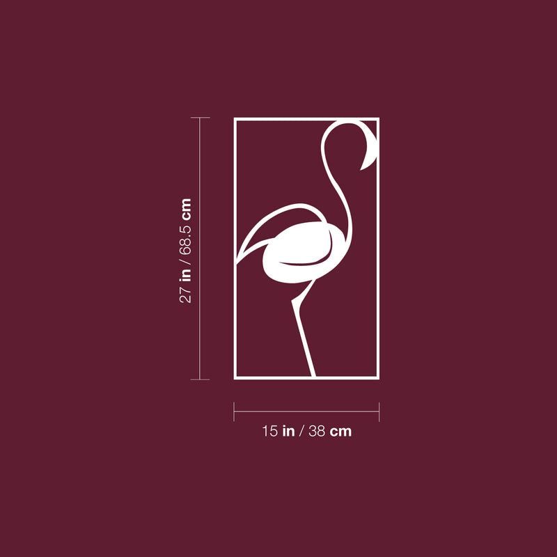 Vinyl Wall Art Decal - Flamingo Silhouette - 27" x 15" - Trendy Sticker Animal Figure Minimalist Design For Home Bedroom Living Room Work Office Store Decor 4