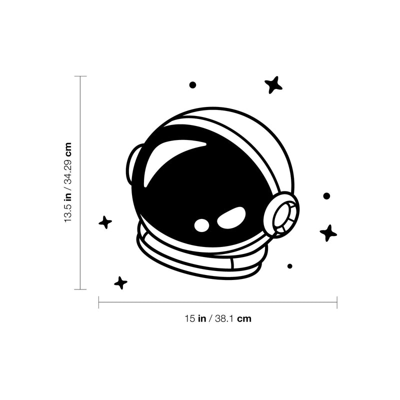 Vinyl Wall Art Decal - Astronaut Helmet - 13. Trendy Fun Cool Design Stars Shape Sticker For Home Kids Room Playroom Playground Daycare Nursery Classroom School Decor 4