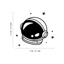 Vinyl Wall Art Decal - Astronaut Helmet - 13.5" x 15" - Trendy Fun Cool Design Stars Shape Sticker For Home Kids Room Playroom Playground Daycare Nursery Classroom School Decor 4