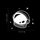 Vinyl Wall Art Decal - Astronaut Helmet - 13.5" x 15" - Trendy Fun Cool Design Stars Shape Sticker For Home Kids Room Playroom Playground Daycare Nursery Classroom School Decor 4
