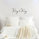 Vinyl Wall Art Decal - King & King Headboard - 35" x 12.5" - Married Couples Wedding Gift Male Home Bedroom Quote Sticker Living Room Gay Love Men LGBTQ Room Decor 3
