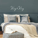 Vinyl Wall Art Decal - King & King Headboard - 35" x 12.5" - Married Couples Wedding Gift Male Home Bedroom Quote Sticker Living Room Gay Love Men LGBTQ Room Decor 2