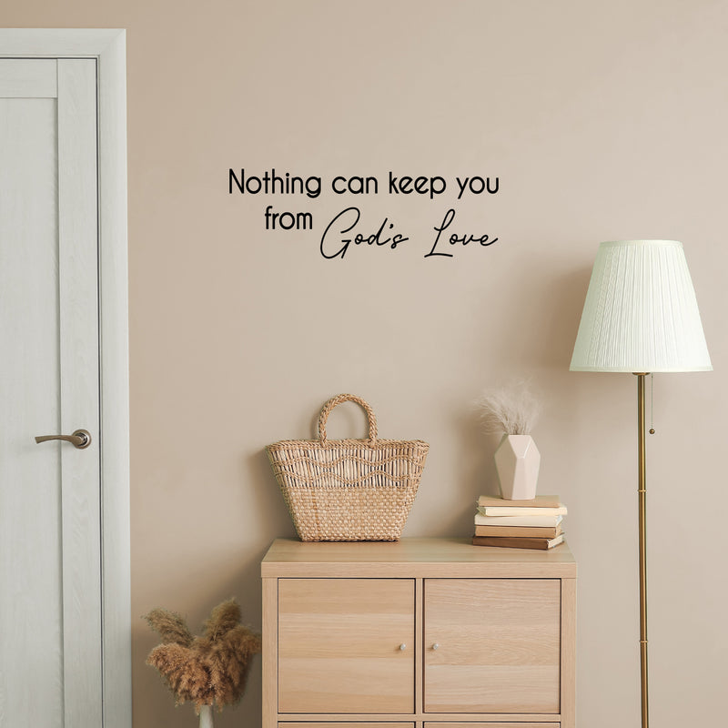 Vinyl Wall Art Decal - Nothing Can Keep You From God's Love - Modern Spiritual Lovely Inspiring Quote Sticker For Home Bedroom Living Room Coffee Shop Religious Center Decor 2