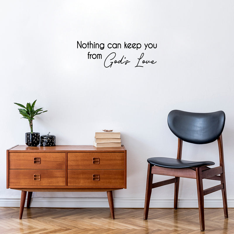 Vinyl Wall Art Decal - Nothing Can Keep You From God's Love - Modern Spiritual Lovely Inspiring Quote Sticker For Home Bedroom Living Room Coffee Shop Religious Center Decor 3