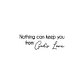 Vinyl Wall Art Decal - Nothing Can Keep You From God's Love - Modern Spiritual Lovely Inspiring Quote Sticker For Home Bedroom Living Room Coffee Shop Religious Center Decor 1