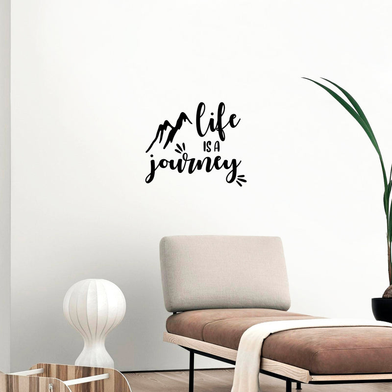 Vinyl Wall Art Decal - Life Is A Journey - 11. Trendy Inspiring Positive Good Vibes Quote Sticker For Home Bedroom Living Room Classroom School Office Coffee Shop Decor 3