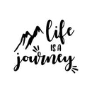 Vinyl Wall Art Decal - Life Is A Journey - 11. Trendy Inspiring Positive Good Vibes Quote Sticker For Home Bedroom Living Room Classroom School Office Coffee Shop Decor 1