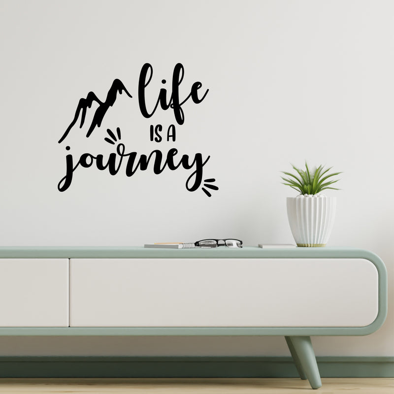 Vinyl Wall Art Decal - Life Is A Journey - 11.5" x 14" - Trendy Inspiring Positive Good Vibes Quote Sticker For Home Bedroom Living Room Classroom School Office Coffee Shop Decor 2