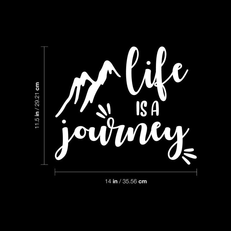 Vinyl Wall Art Decal - Life Is A Journey - 11. Trendy Inspiring Positive Good Vibes Quote Sticker For Home Bedroom Living Room Classroom School Office Coffee Shop Decor 5