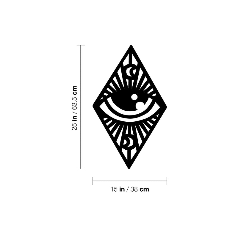 Vinyl Wall Art Decal - Mystic Eye - 15" x 25" - Modern Sticker Trendy Figures Minimalist Flower Design For Home Bedroom Living Room Work Office Store Fine Decor 4