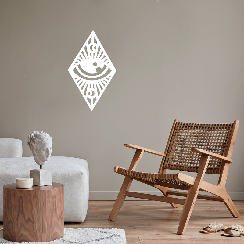 Vinyl Wall Art Decal - Mystic Eye - 15" x 25" - Modern Sticker Trendy Figures Minimalist Flower Design For Home Bedroom Living Room Work Office Store Fine Decor 2