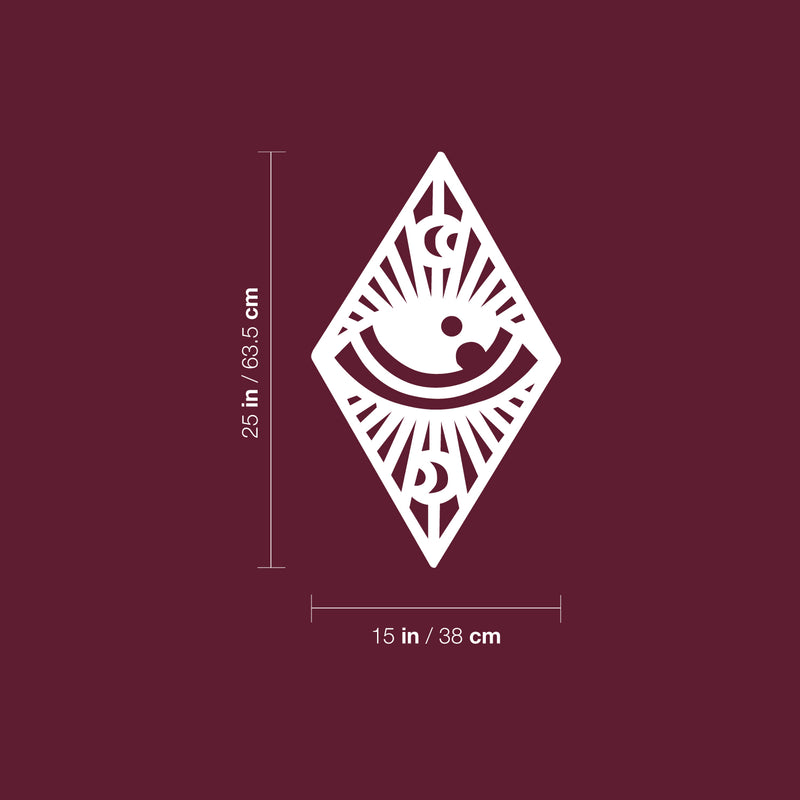 Vinyl Wall Art Decal - Mystic Eye - 15" x 25" - Modern Sticker Trendy Figures Minimalist Flower Design For Home Bedroom Living Room Work Office Store Fine Decor 4