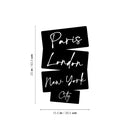 Vinyl Wall Art Decal - Paris London New York - - Modern Inspiring Positive Good Vibes Arrows Design Sticker For Travel Lovers Living Room Playroom Classroom School Office Decor 4