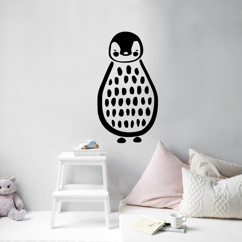 Vinyl Wall Art Decal - Cute Penguin - 24" x 13" - Trendy Inspirational Animal Design Sticker For Children Bedroom Home Baby Nursery Daycare Kids Room Decor 2