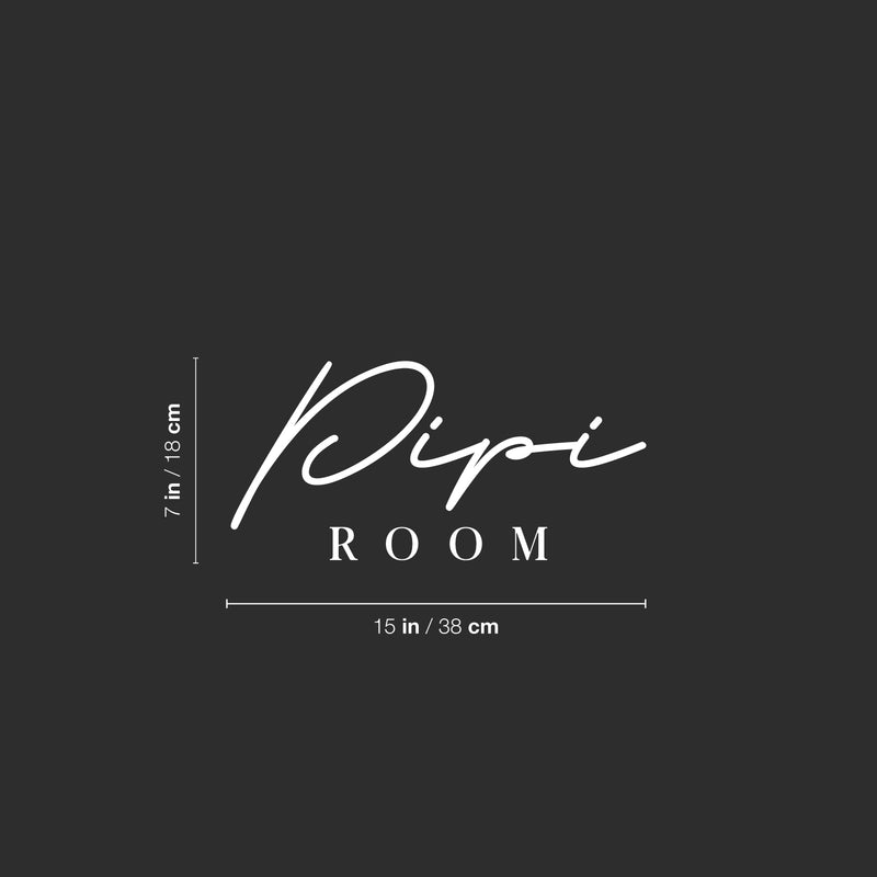 Vinyl Wall Art Decal - Pipi Room - Trendy Funny Sarcastic Joke Quote Sticker For Home Bathroom Office Restaurant School Coffee Shop Restrooms Decor 5