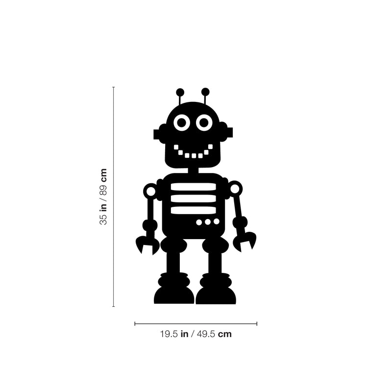 Vinyl Wall Art Decal - Robot - 35" x 19.5" - Modern Inspirational Cute Toy Design Sticker For Children Bedroom Home Baby Nursery Daycare Kids Room Decor 4