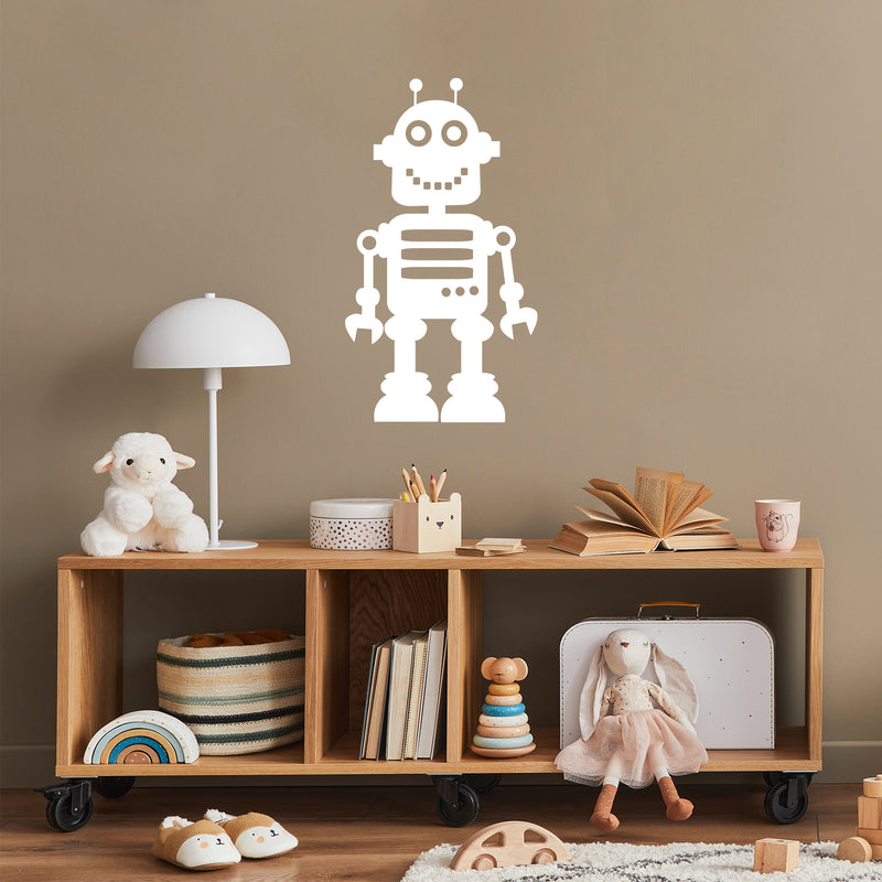 Vinyl Wall Art Decal - Robot - 35" x 19.5" - Modern Inspirational Cute Toy Design Sticker For Children Bedroom Home Baby Nursery Daycare Kids Room Decor 3