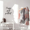 Vinyl Wall Art Decal - Happy Girls Are The Prettiest - 14" x 12" - Trendy Feminine Quote Sticker For Girls Home Office Bedroom Boutique Beauty Spa Saloon Decor 3