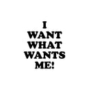 Vinyl Wall Art Decal - I Want What Wants Me - - Trendy Inspiring Positive Self Esteem Quote Sticker For Bedroom Closet Boutique Beauty Saloon Office Business Coffee Shop Decor 1