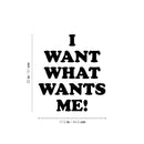 Vinyl Wall Art Decal - I Want What Wants Me - - Trendy Inspiring Positive Self Esteem Quote Sticker For Bedroom Closet Boutique Beauty Saloon Office Business Coffee Shop Decor 4