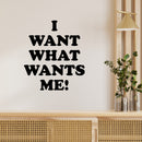 Vinyl Wall Art Decal - I Want What Wants Me - - Trendy Inspiring Positive Self Esteem Quote Sticker For Bedroom Closet Boutique Beauty Saloon Office Business Coffee Shop Decor 2