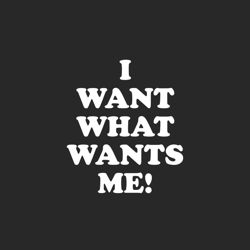 Vinyl Wall Art Decal - I Want What Wants Me - 20" x 17.5" - Trendy Inspiring Positive Self Esteem Quote Sticker For Bedroom Closet Boutique Beauty Saloon Office Business Coffee Shop Decor 1