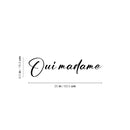 Vinyl Wall Art Decal - Oui Madame - 2 - Trendy Cute Inspirational French Word Quote Sticker For Friends Couples Love Home Bedroom Living Room Decor 4