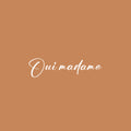 Vinyl Wall Art Decal - Oui Madame - 25" x 6.5" - Trendy Cute Inspirational French Word Quote Sticker For Friends Couples Love Home Bedroom Living Room Decor 1