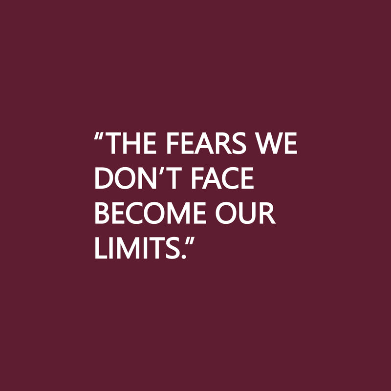 Vinyl Wall Art Decal - The Fears We Don't Face Become Our Limits - 15" x 24" - Trendy Positive Lifestyle Quote Sticker For Home Bedroom School Classroom Office Coffee Shop Gym Fitness Decor 1