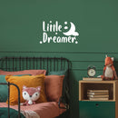 Vinyl Wall Art Decal - Little Dreamer - 8" x 14" - Modern Inspirational Cute Moon Stars Design Sticker For Children Bedroom Home Baby Nursery Daycare Kids Room Decor 2