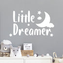 Vinyl Wall Art Decal - Little Dreamer - 8" x 14" - Modern Inspirational Cute Moon Stars Design Sticker For Children Bedroom Home Baby Nursery Daycare Kids Room Decor 3
