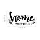 Vinyl Wall Art Decal - Home Sweet Home - 7" x 15" - Trendy Lovely Inspirational Charming Quote Sticker For Home Windows Family Living Room Doors Storefront Decor 4