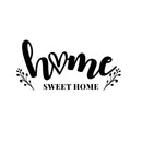 Vinyl Wall Art Decal - Home Sweet Home - 7" x 15" - Trendy Lovely Inspirational Charming Quote Sticker For Home Windows Family Living Room Doors Storefront Decor 1